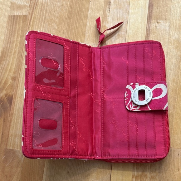 Vera Bradley Fuchsia and Beige Patterned Wallet - Picture 3 of 3